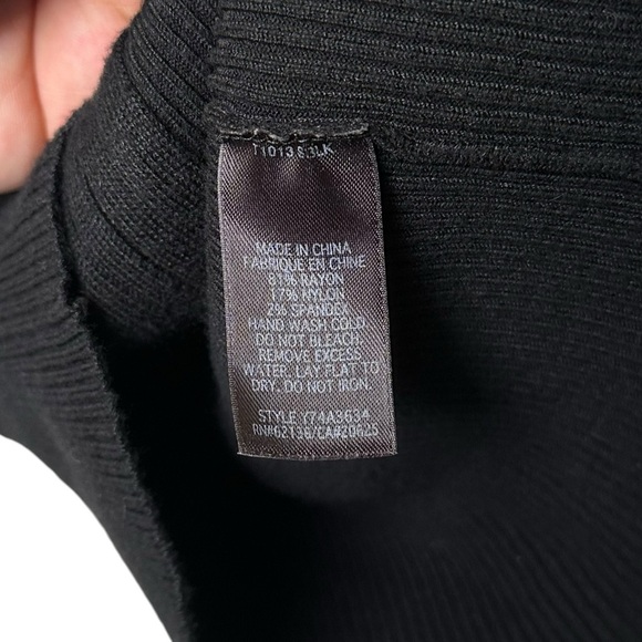 Vintage Guess Size XS Black Dolman Sleeve Half Zip Hoodie Jacket Slouchy Knit - Picture 12 of 14